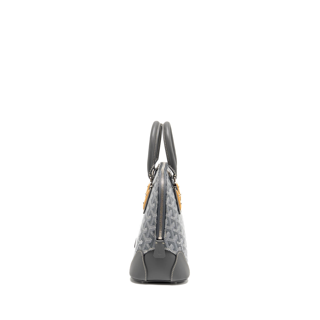 GOYARD VENDOME MINI BAG GOYARDINE CANVAS/CHEVROCHES CALFSKIN GREY SHW