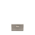 HERMES KELLY CLASSIC LONG WALLET EPSOM GREY SHW