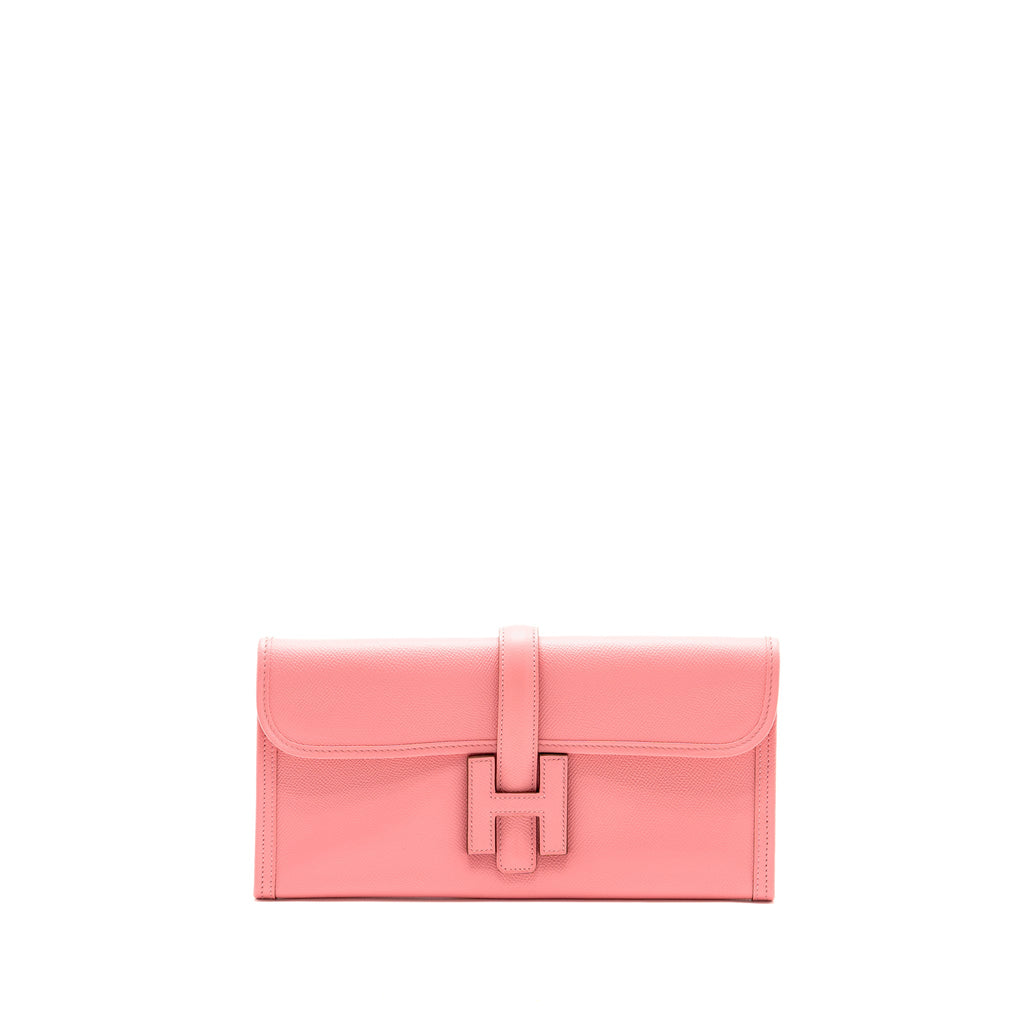 HERMES JIGE 29 CLUTCH EPSOM ROSE CONFETTI