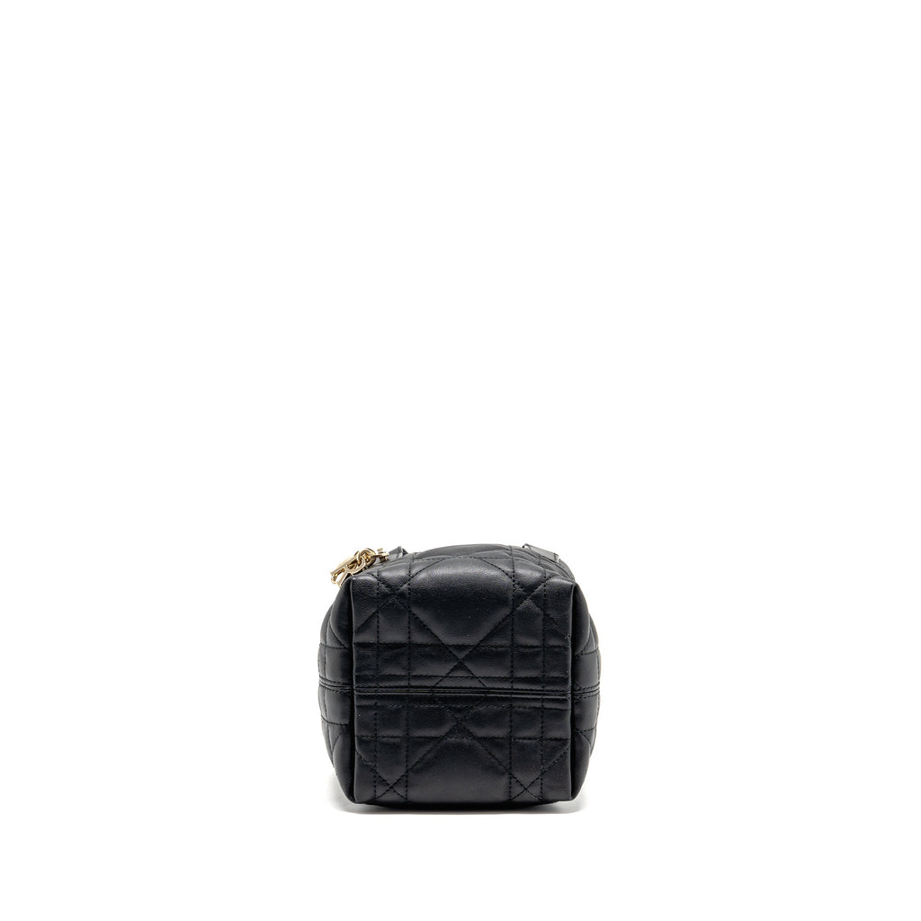 DIOR TOUJOURS VERTICAL NANO TOTE BAG CALFSKIN BLACK LGHW