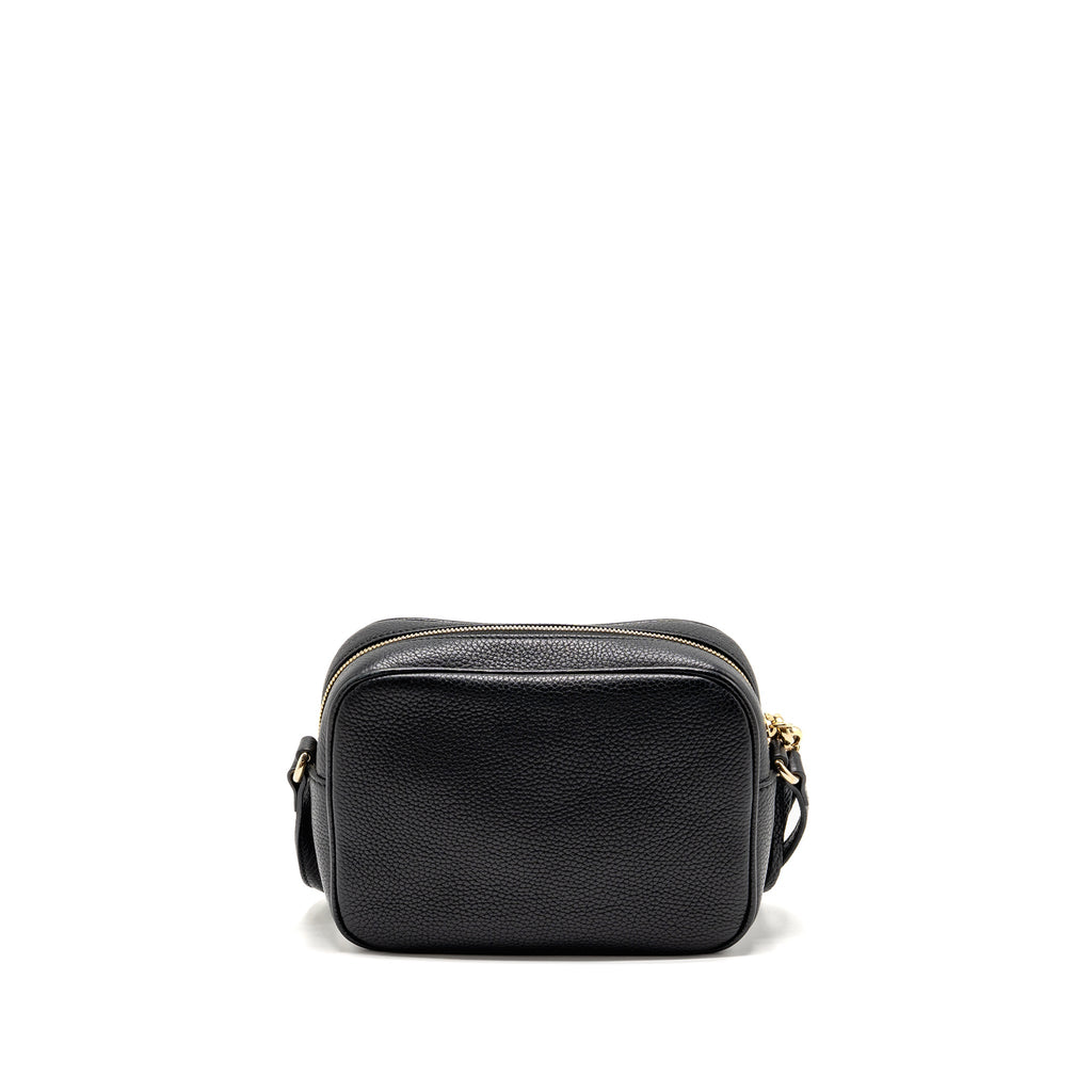GUCCI SOHO DISCO CAMERA CROSSBODY BAG CALFSKIN BLACK LGHW