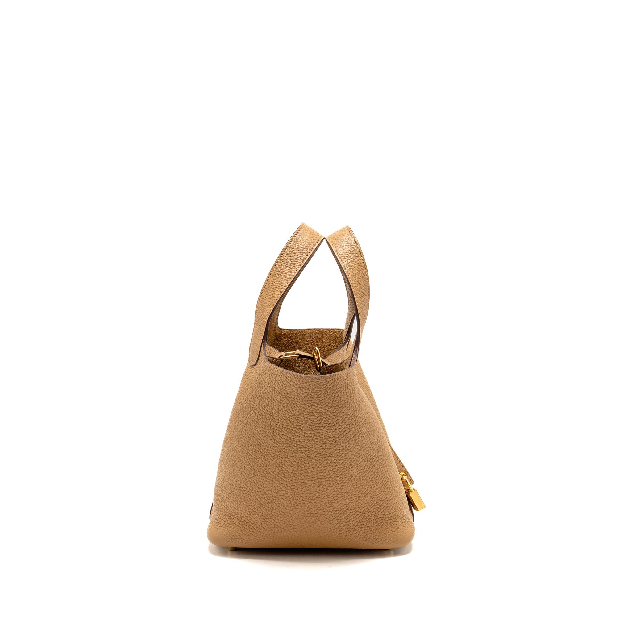 HERMES PICOTIN 18 LOCK BAG CLEMENCE 4B BISCUIT GHW