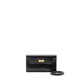 HERMES KELLY TO GO LIZARD NILOTICUS LISSE BLACK GHW