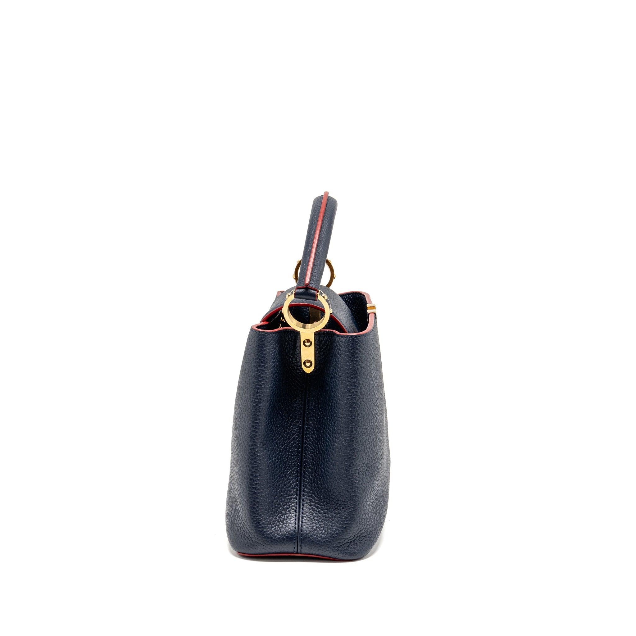 LOUIS VUITTON CAPUCINES PM TAURILLON LEATHER MARINE BLUE GHW