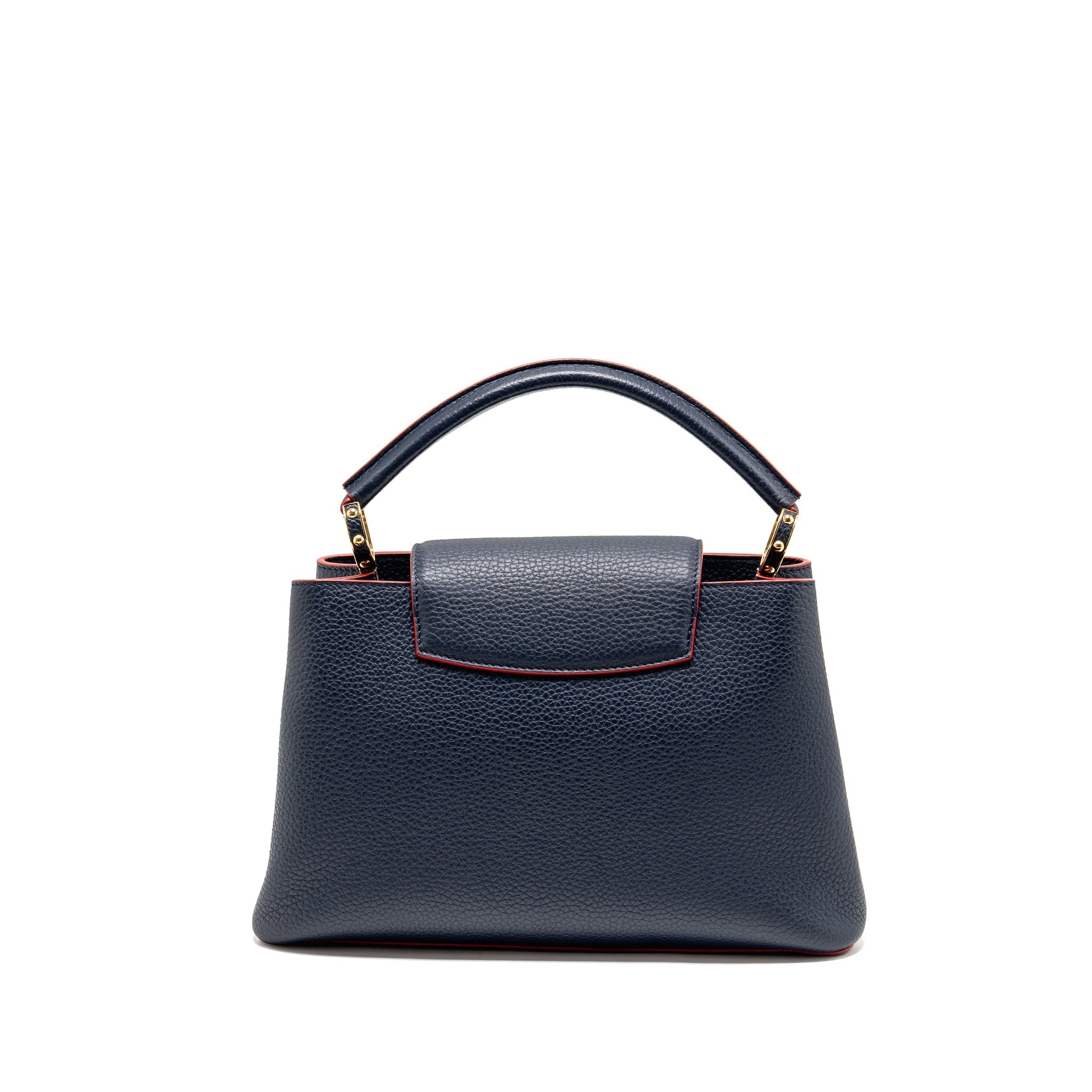 LOUIS VUITTON CAPUCINES PM TAURILLON LEATHER MARINE BLUE GHW