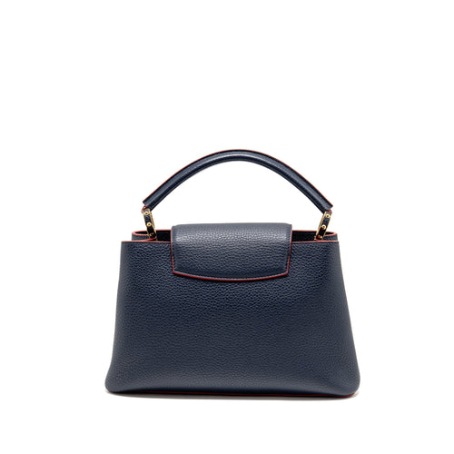 LOUIS VUITTON CAPUCINES PM TAURILLON LEATHER MARINE BLUE GHW