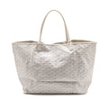 GOYARD SAINT LOUIS GM TOTE BAG GOYARDINE CANVAS / LEATHER WHITE