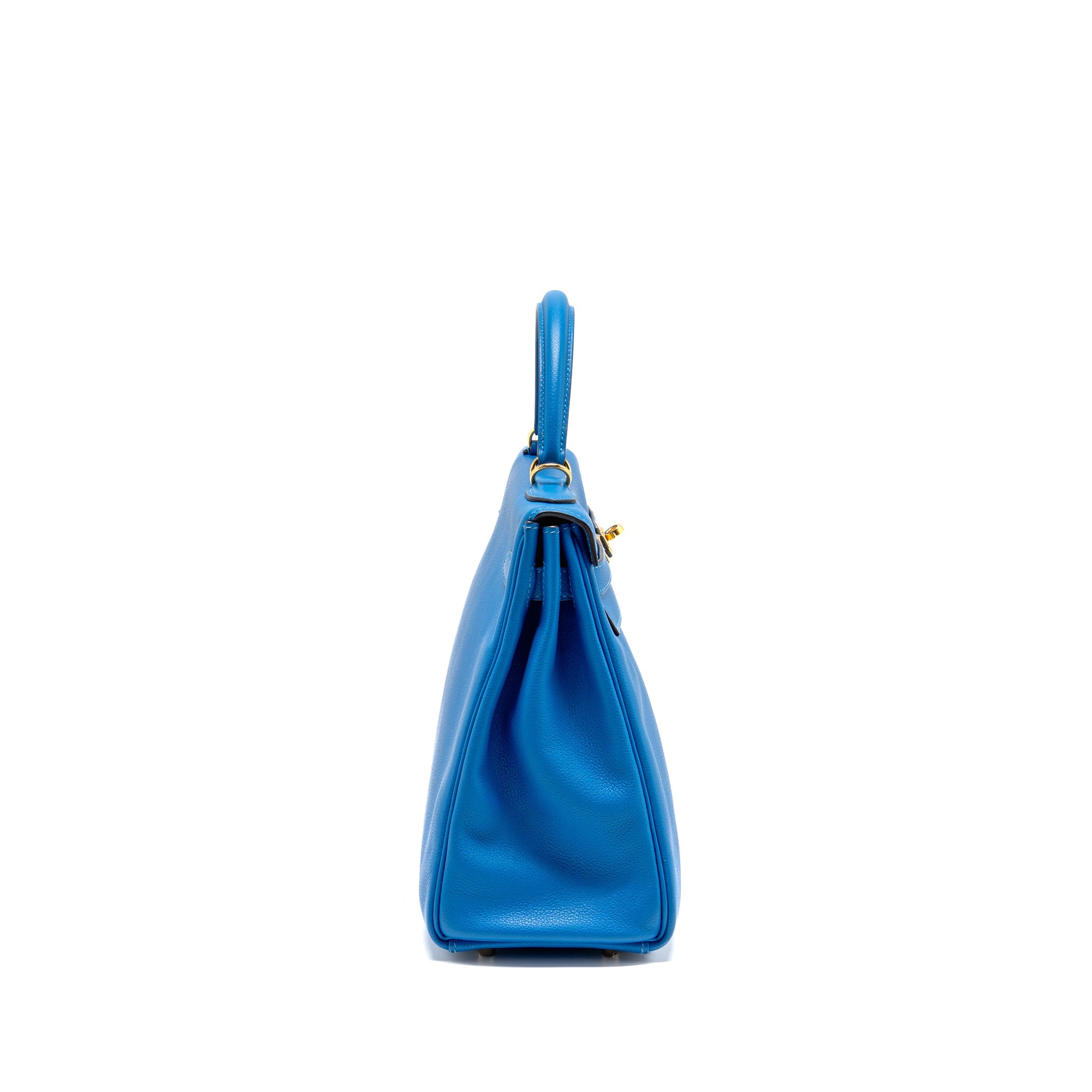 HERMES KELLY 32 EVERCOLOR BLUE HYDRA GHW