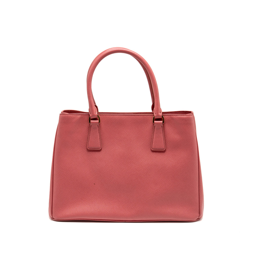 PRADA LARGE SAFFIANO TOTE BAG GALLERIA SAFFIANO LEATHER PINK GHW