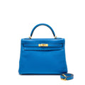 HERMES KELLY 32 EVERCOLOR BLUE HYDRA GHW
