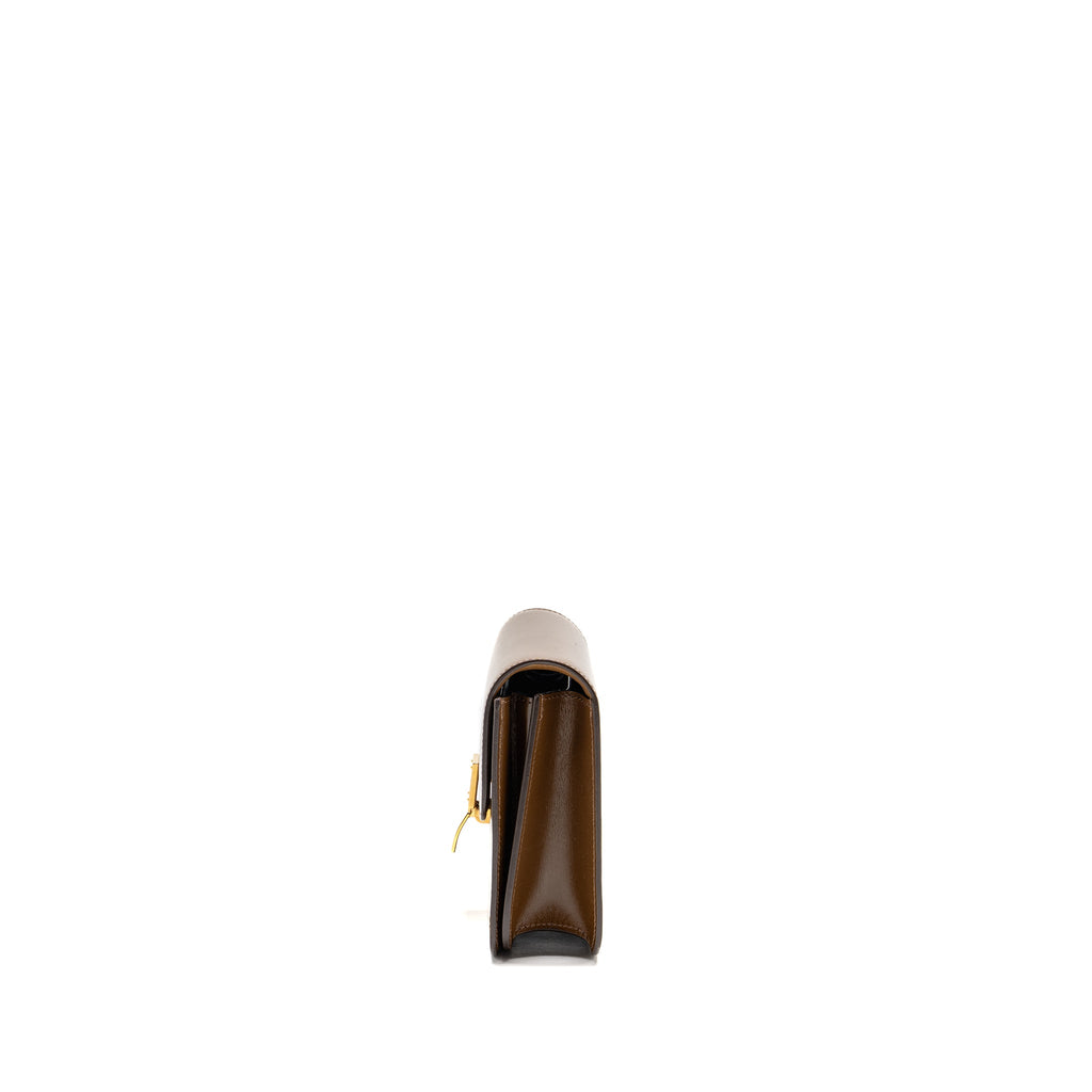 CELINE SMALL CLASSIC BOX BAG CALFSKIN CAMEL GHW