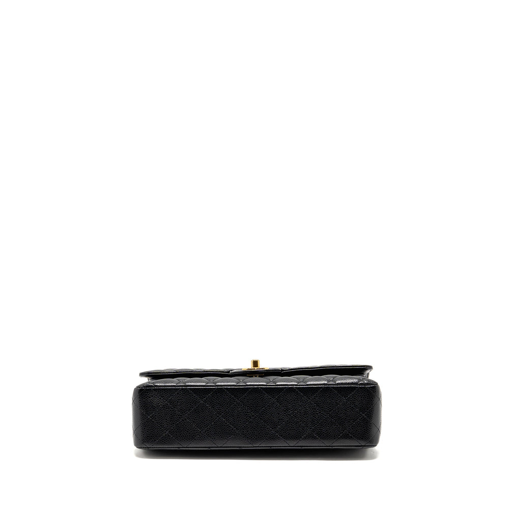 CHANEL MEDIUM CLASSIC DOUBLE FLAP BAG CAVIAR BLACK GHW