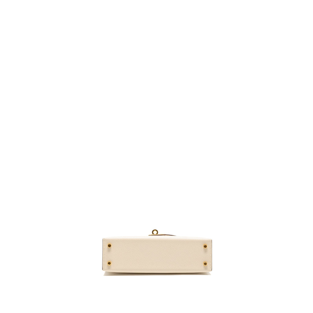 HERMES MINI KELLY II EPSOM NATA GHW