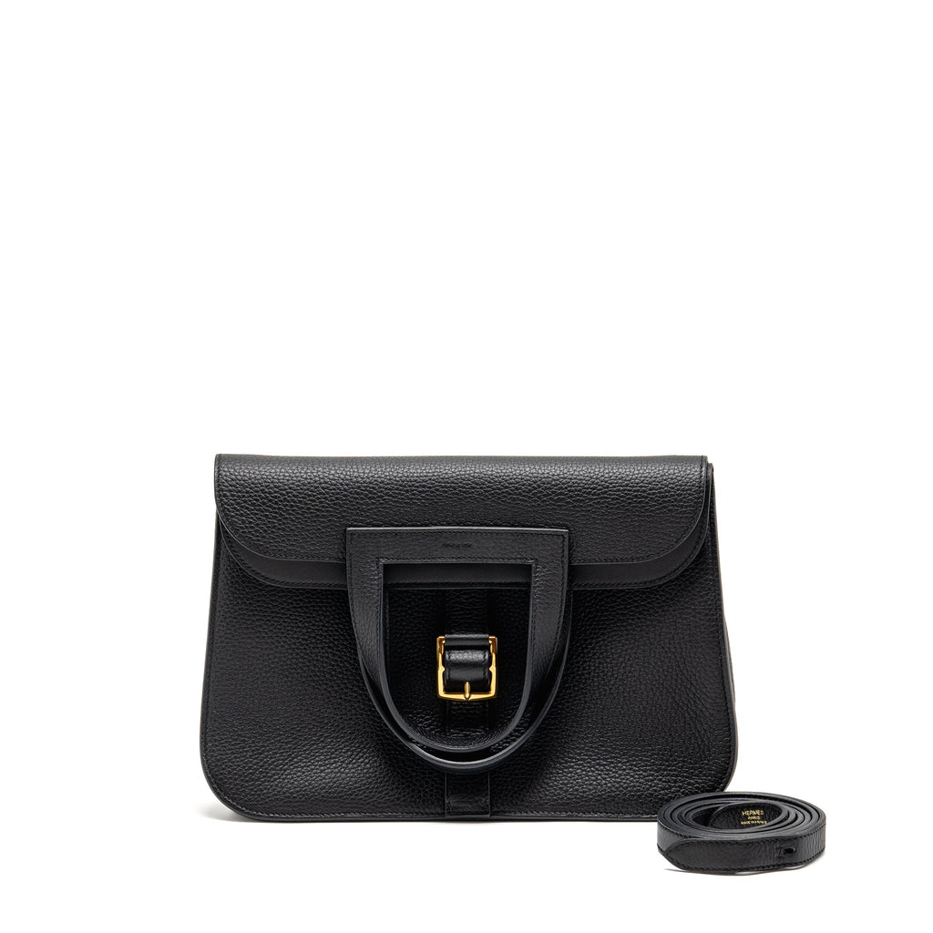 HERMES HALZAN 31 CLEMENCE BLACK GHW