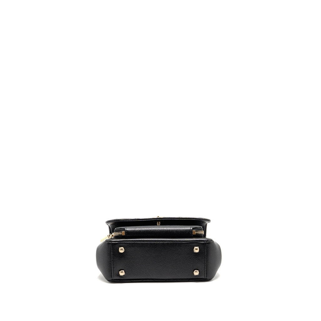 CHANEL SMALL BUSINESS AFFINITY CAVIAR BLACK LGHW (MICROCHIP)