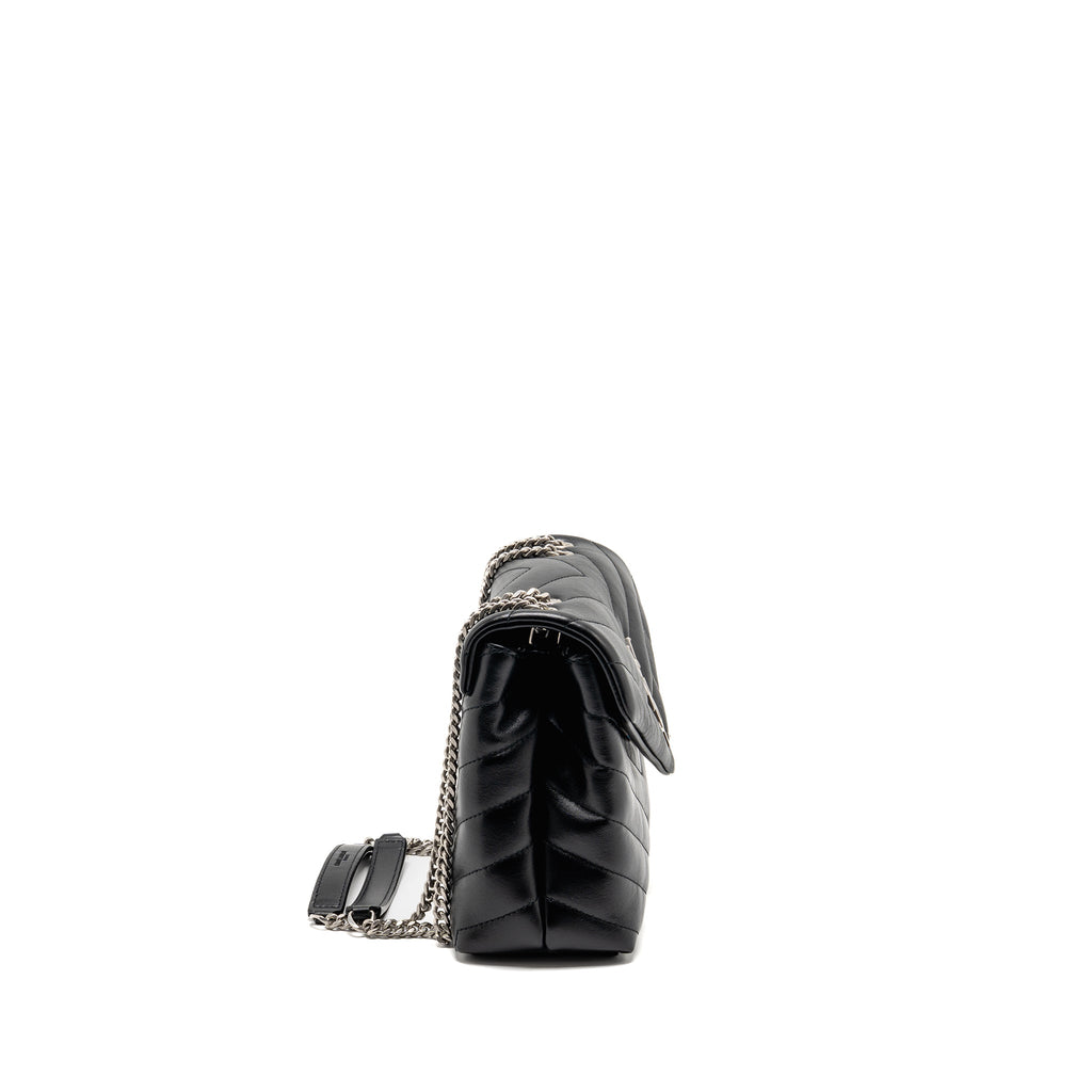 SAINT LAURENT/YSL SMALL LOULOU BAG CALFSKIN BLACK SHW