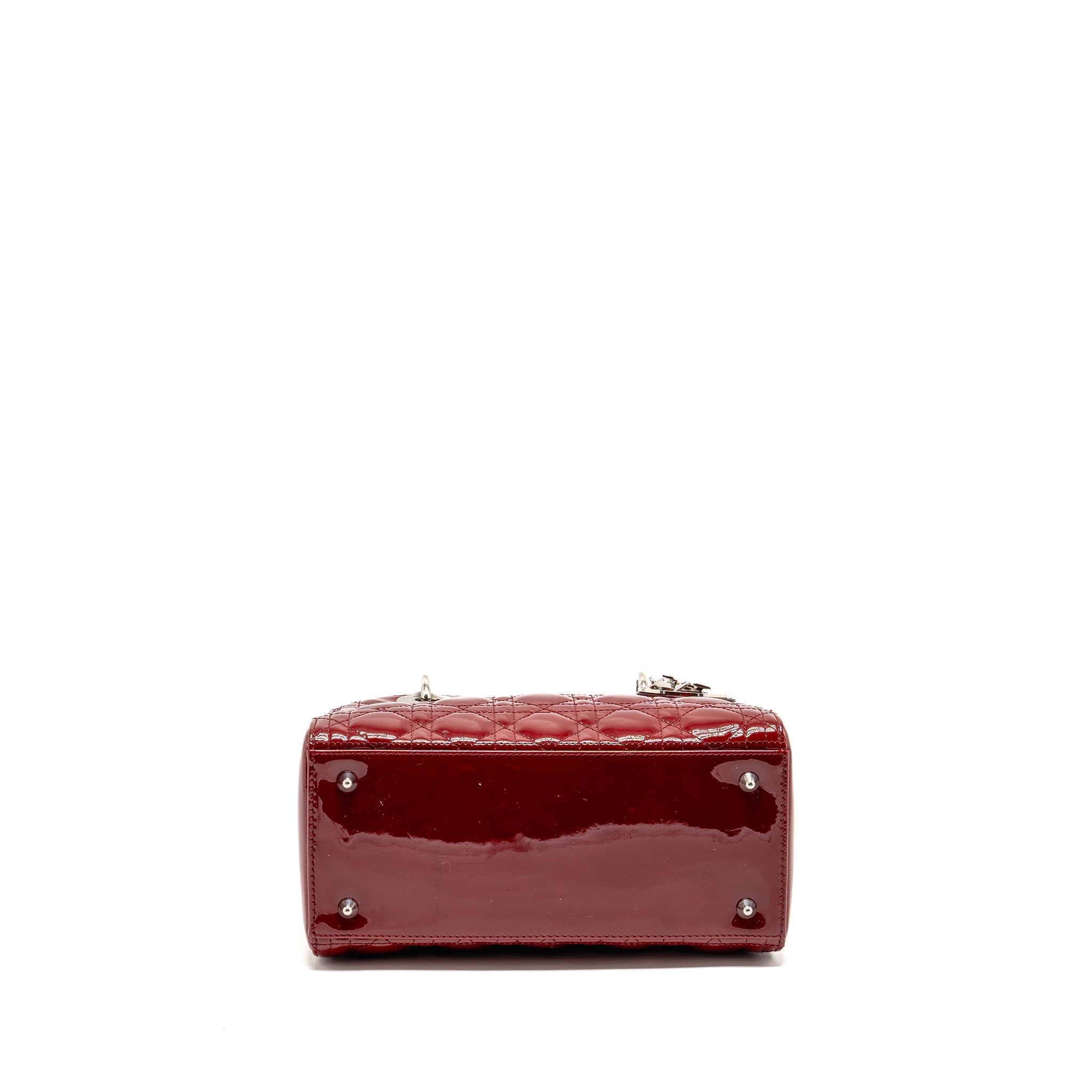 DIOR MEDIUM LADY DIOR PATENT RED SHW