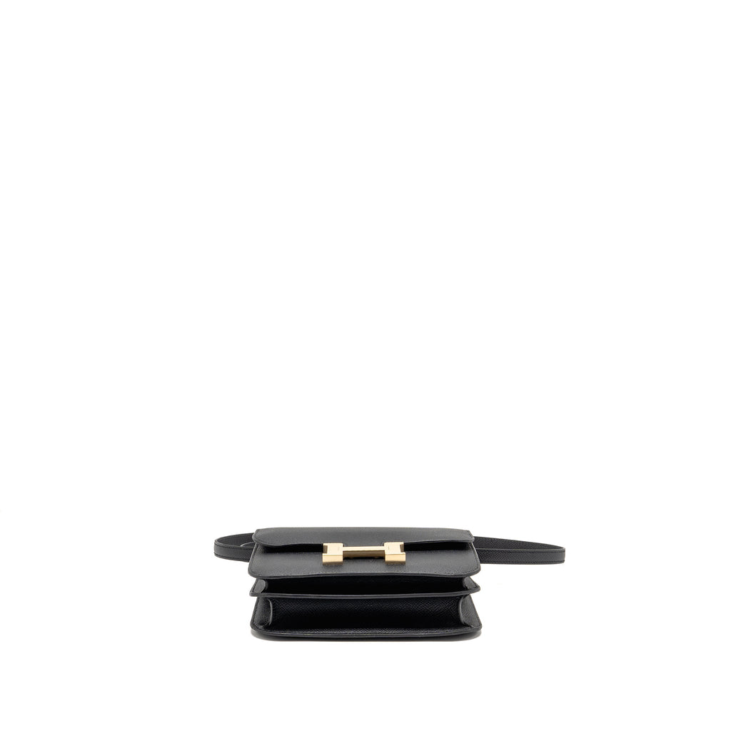 HERMES MINI CONSTANCE EPSOM BLACK BRUSHED GHW