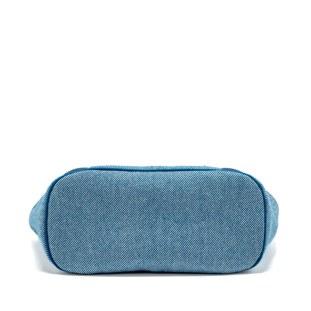 HERMES CABRIOLE NAPPY BAG COTTON CANVAS BLUE/MULTICOLOUR SHW