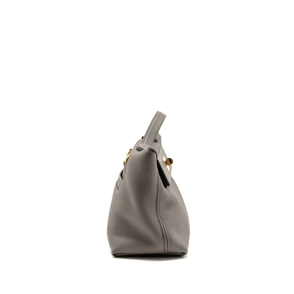 HERMES 2424 24/24-29 BAG TOGO/SWIFT GRIS MEYER GHW