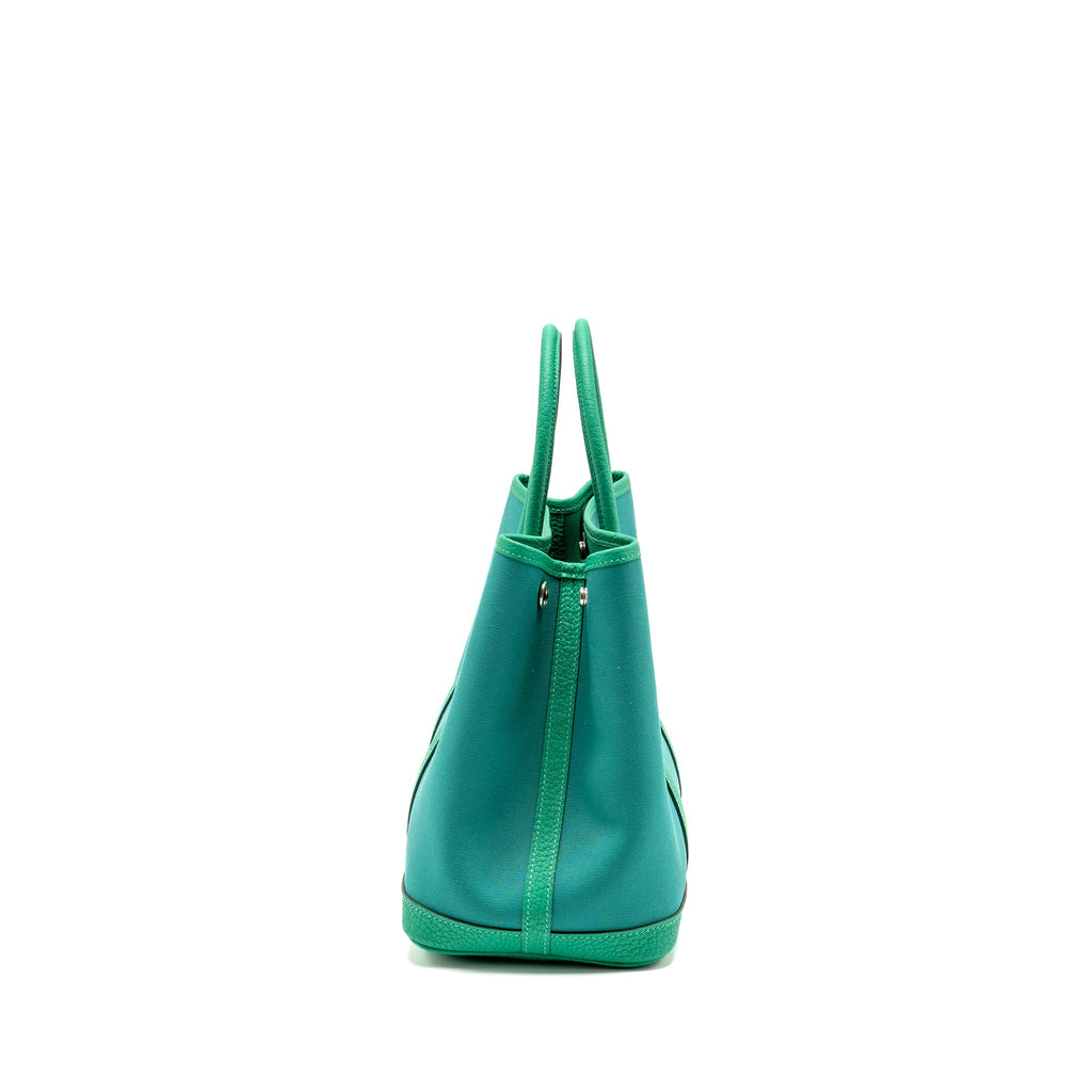 HERMES GARDEN PARTY 30 CANVAS/NEGONDA VERT VERONE-MENTHE/MENTHE SHW