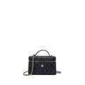 CHANEL 26P TOP HANDLE VANITY DENIM DARK BLUE LGHW (MICROCHIP)