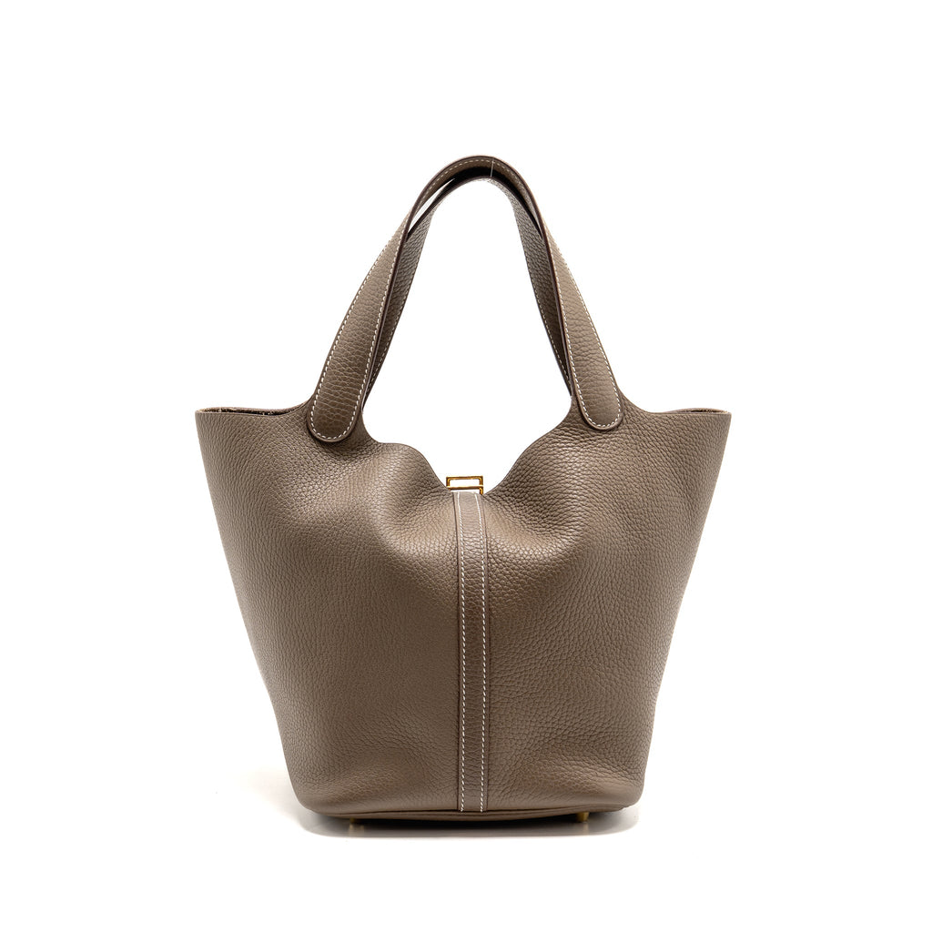 HERMES PICOTIN 22 LOCK BAG CLEMENCE ETOUPE GHW