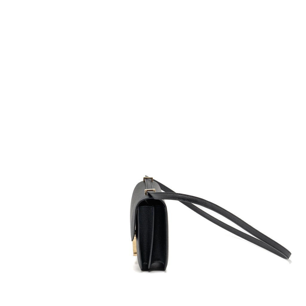 HERMES MINI CONSTANCE EPSOM BLACK BRUSHED GHW