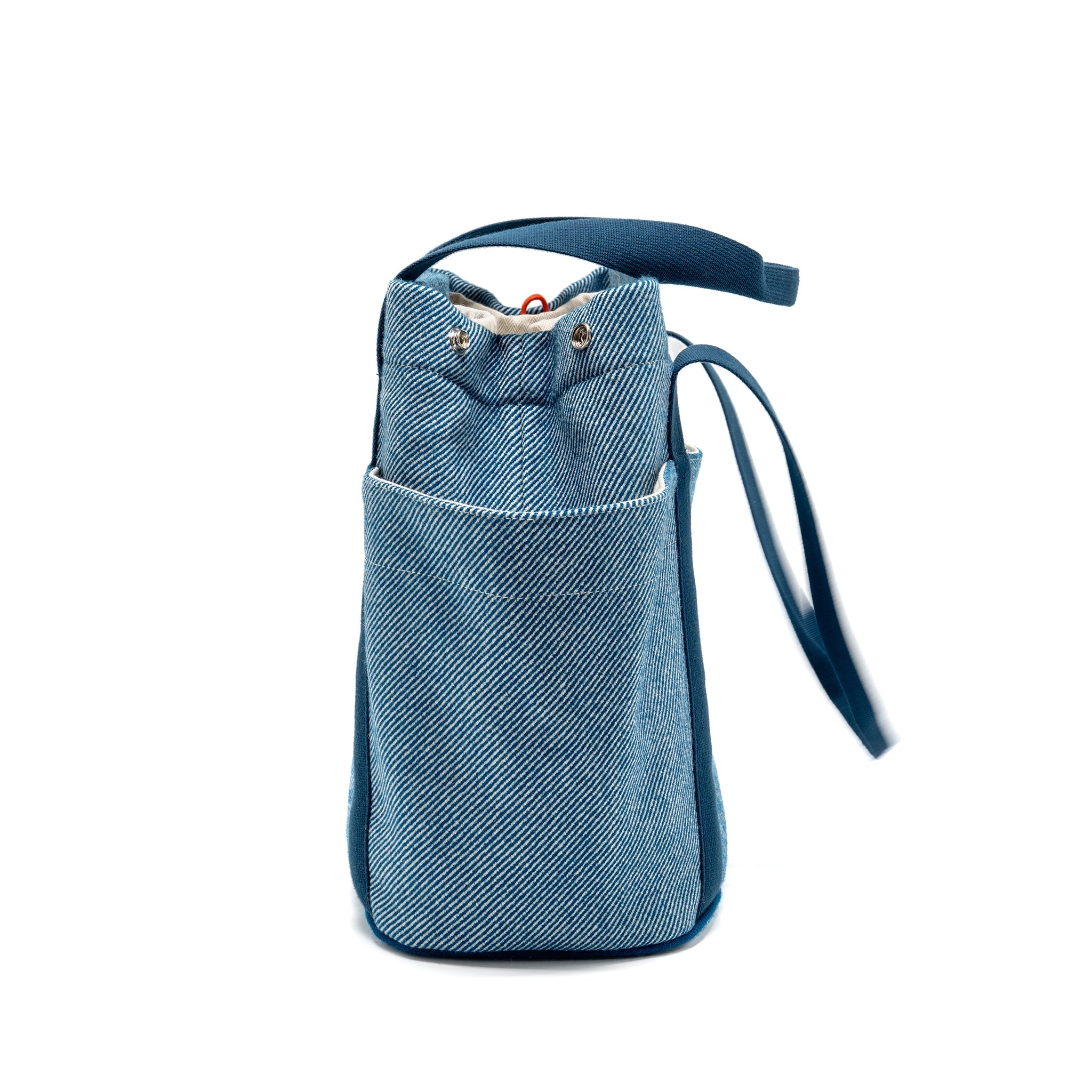 HERMES CABRIOLE NAPPY BAG COTTON CANVAS BLUE/MULTICOLOUR SHW