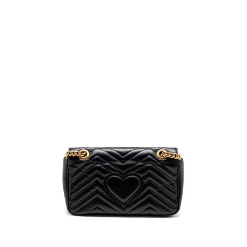 GUCCI MEDIUM GG MARMONT BAG CALFSKIN BLACK GHW
