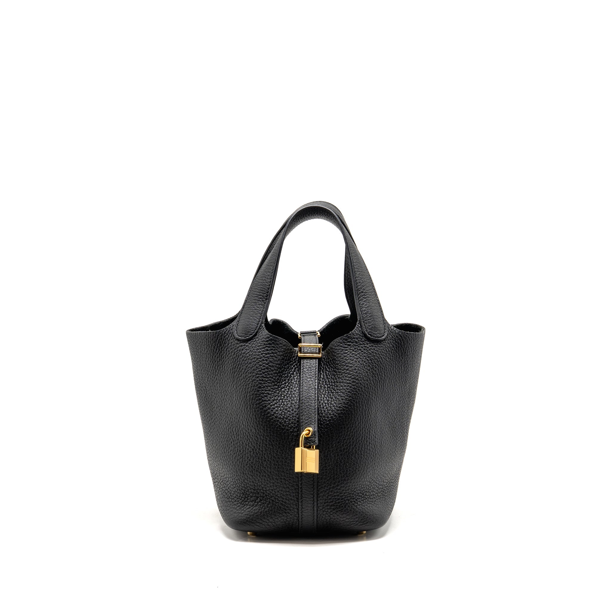 HERMES PICOTIN 18 LOCK BAG CLEMENCE BLACK GHW