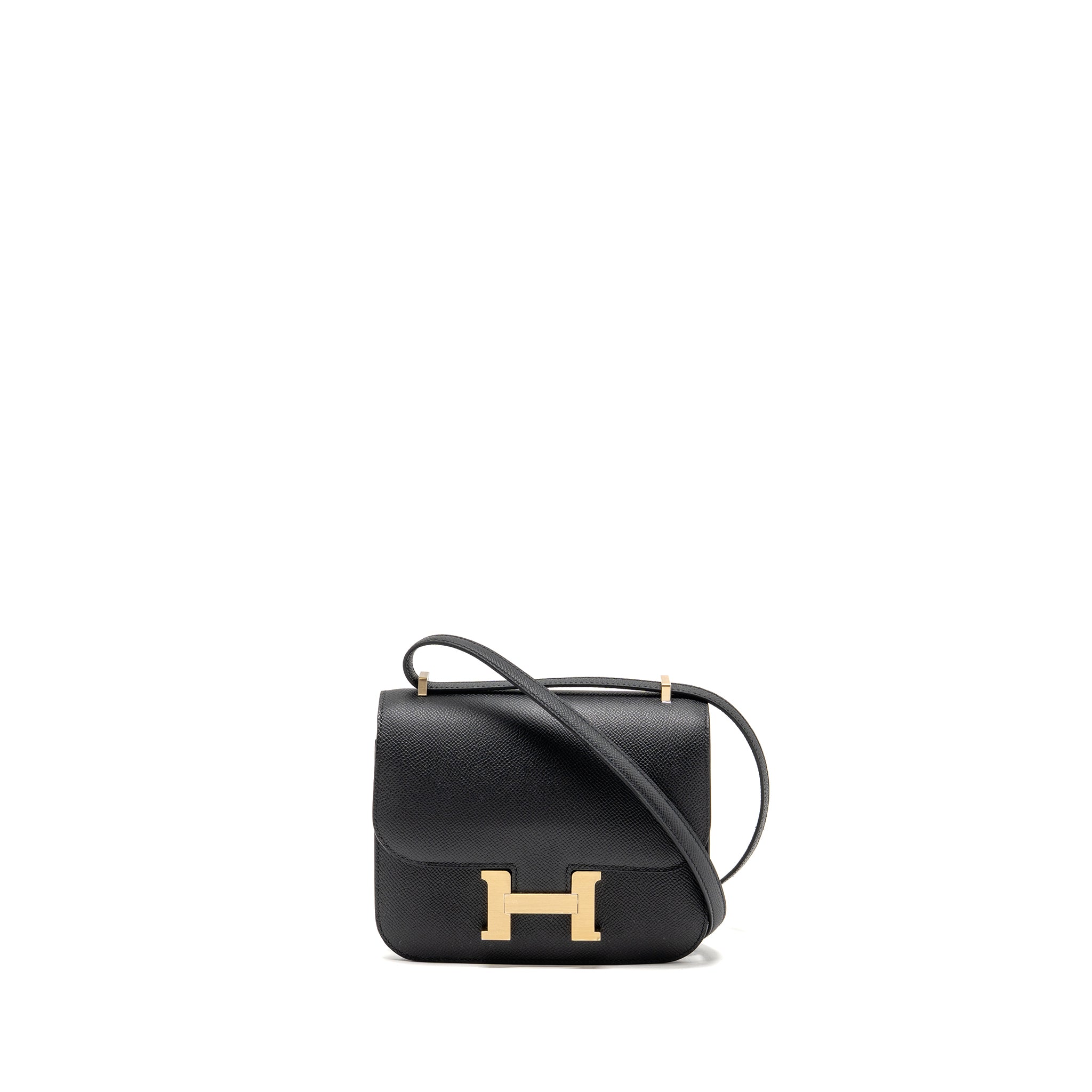HERMES MINI CONSTANCE EPSOM BLACK BRUSHED GHW