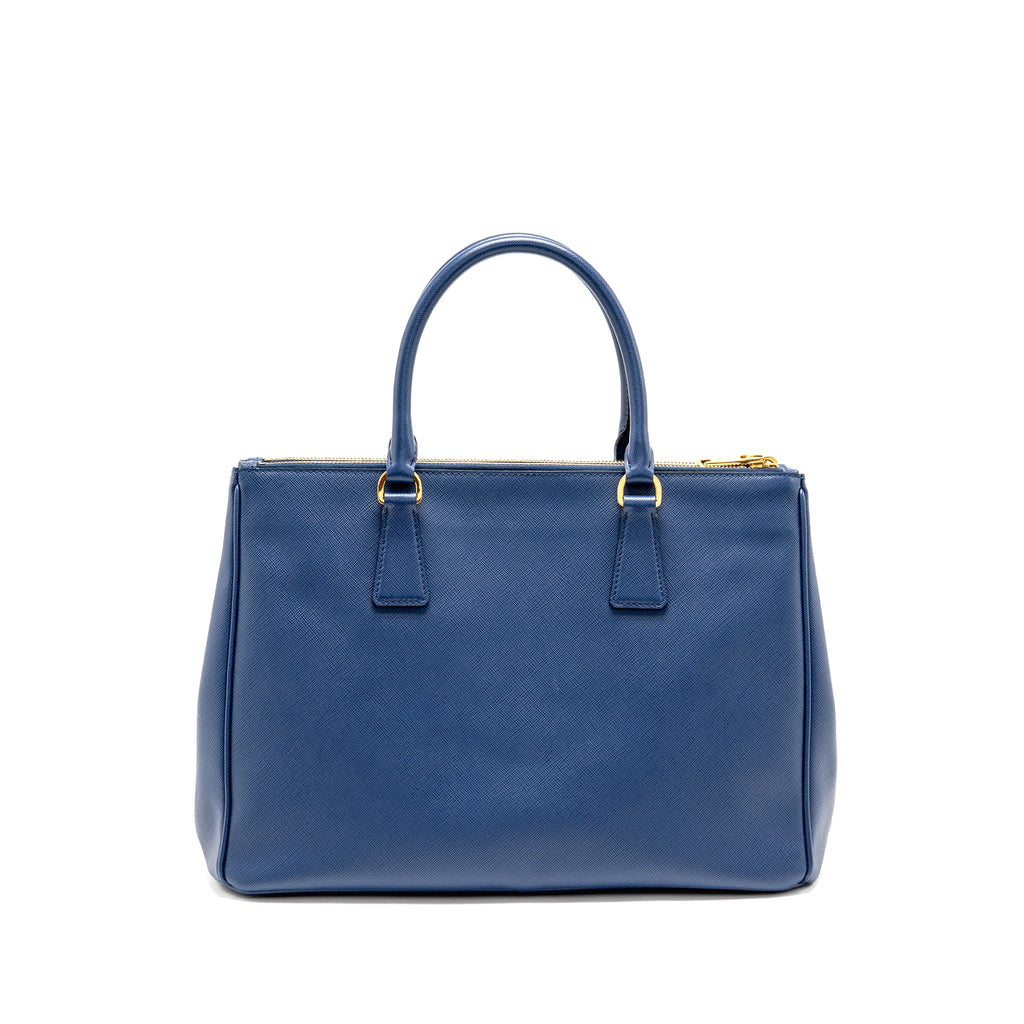 PRADA LARGE SAFFIANO TOTE BAG GALLERIA SAFFIANO LEATHER BLUETTE GHW