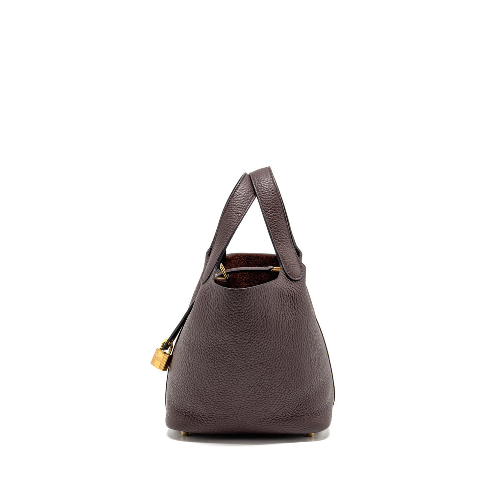 HERMES PICOTIN 18 LOCK BAG CLEMENCE/SWIFT ROUGE SELLIER/CABAN GHW