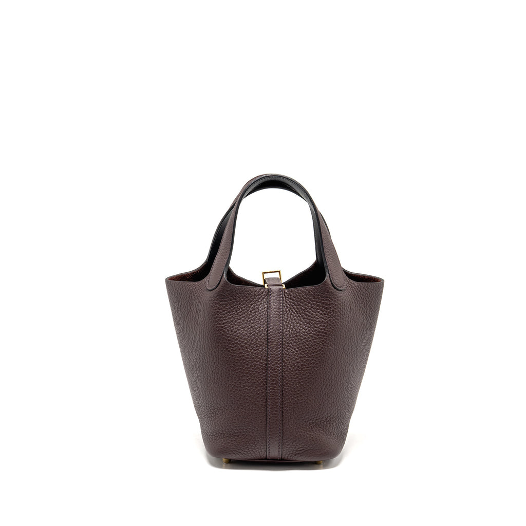 HERMES PICOTIN 18 LOCK BAG CLEMENCE/SWIFT ROUGE SELLIER/CABAN GHW