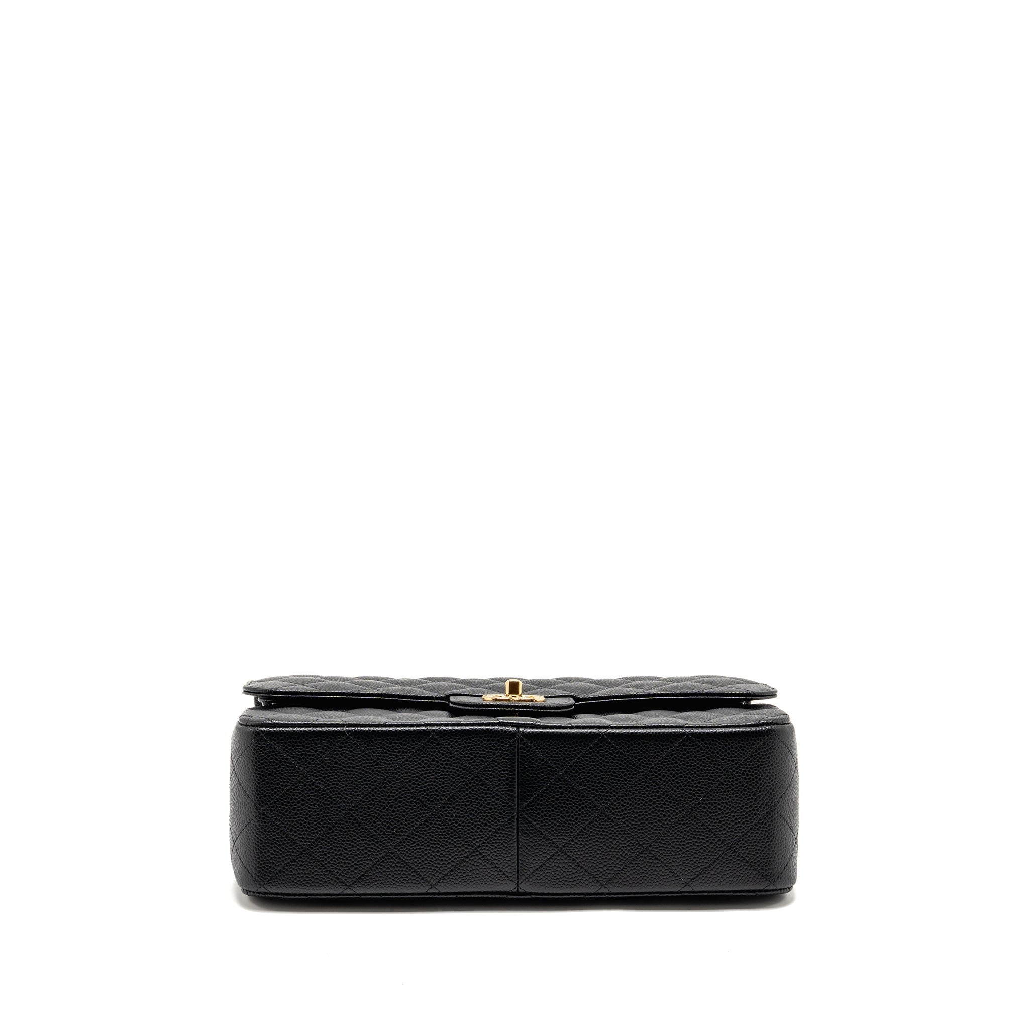CHANEL JUMBO CLASSIC DOUBLE FLAP BAG CAVIAR BLACK GHW