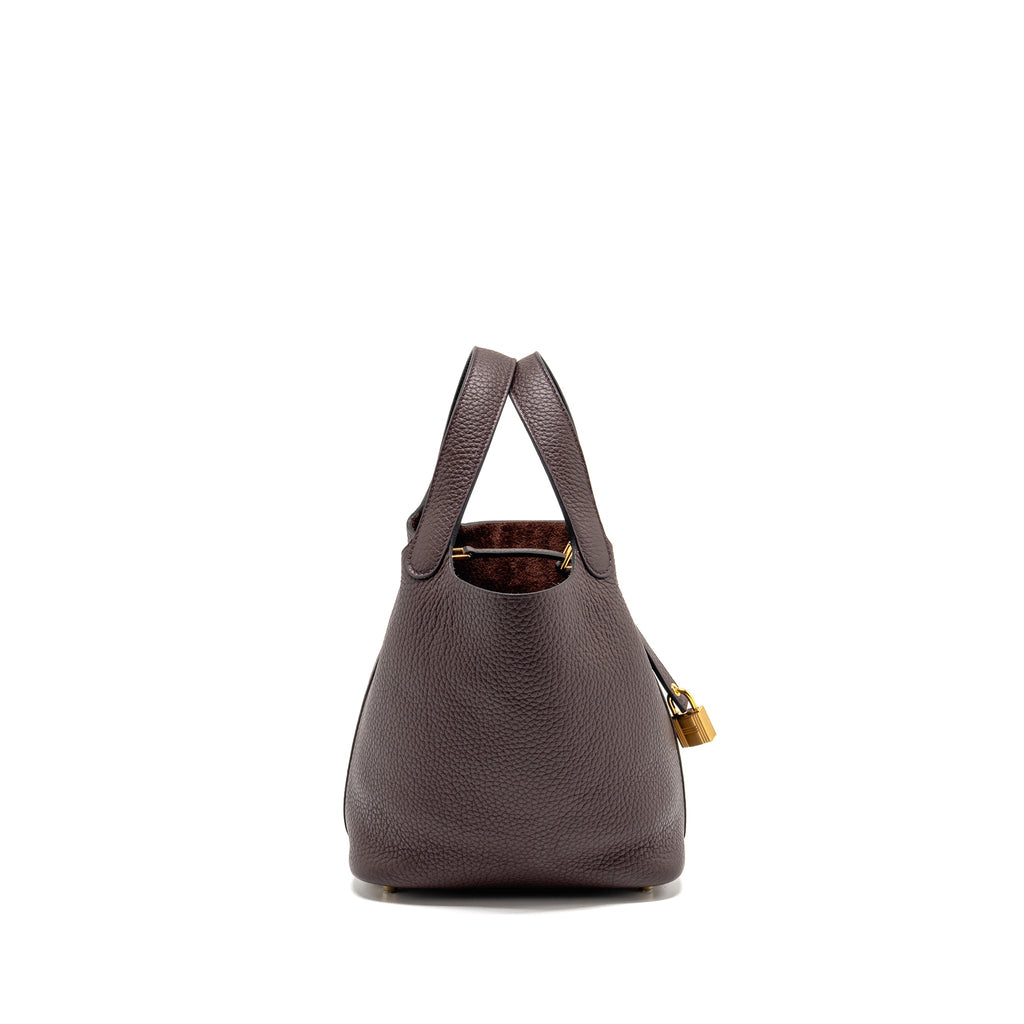 HERMES PICOTIN 18 LOCK BAG CLEMENCE/SWIFT ROUGE SELLIER/CABAN GHW