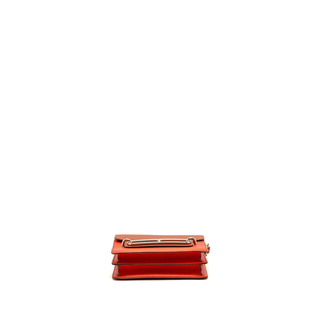 HERMES MINI ROULIS EVERCOLOR BICOLOR CAPUCINE/TERRE BATTUE SHW