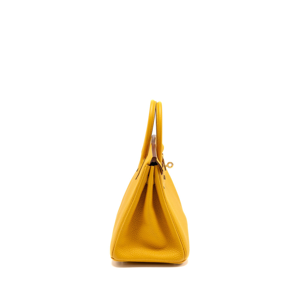 HERMES BIRKIN 25 TOGO 9D JAUNE AMBER GHW