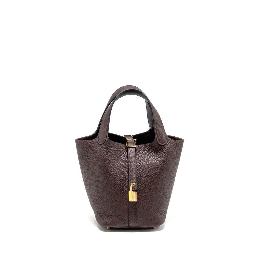 HERMES PICOTIN 18 LOCK BAG CLEMENCE/SWIFT ROUGE SELLIER/CABAN GHW