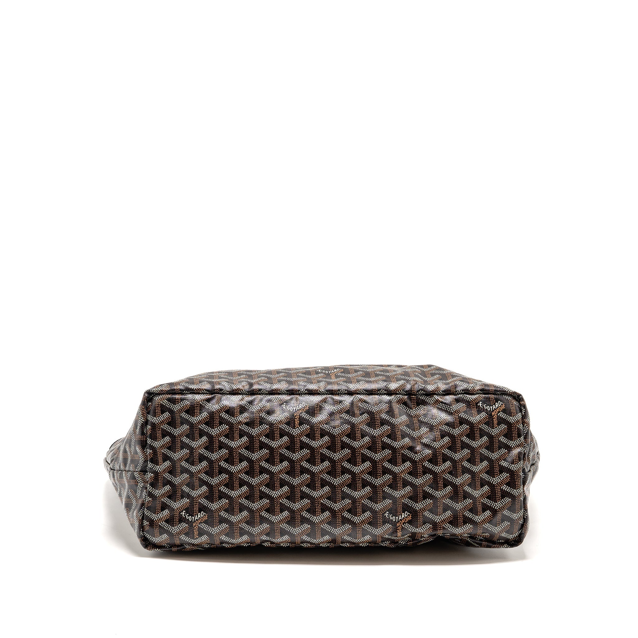 GOYARD SAINT LOUIS PM TOTE GOYARDINE CANVAS / CALFSKIN BLACK