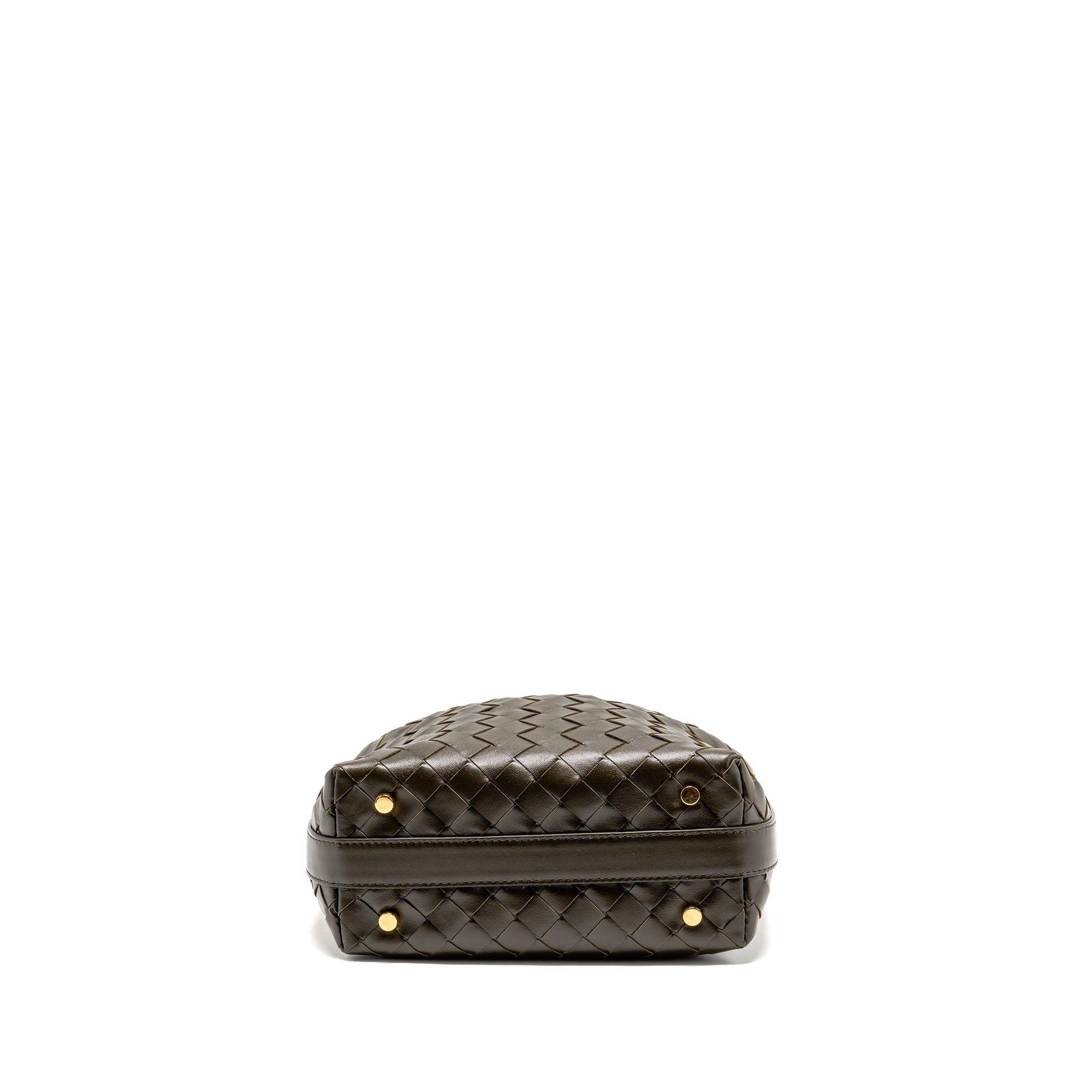 BOTTEGA VENETA WALLACE BAG CALFSKIN KAKI GHW