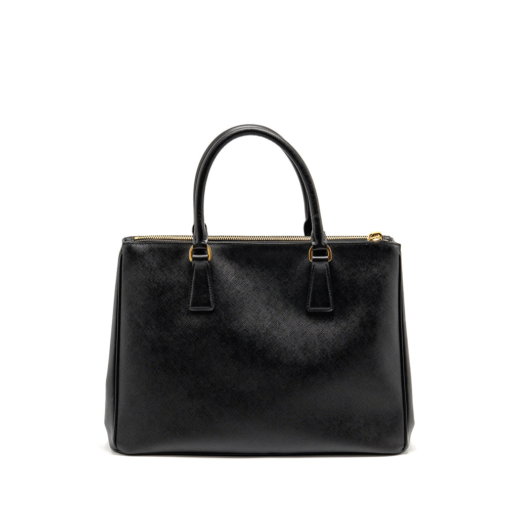 PRADA LARGE SAFFIANO TOTE BAG LEATHER BLACK GHW