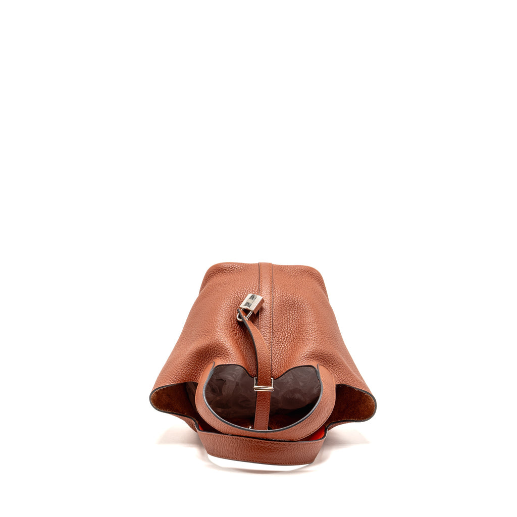 HERMES PICOTIN 18 LOCK BAG CLEMENCE CUIVRE/CAPUCINE SHW