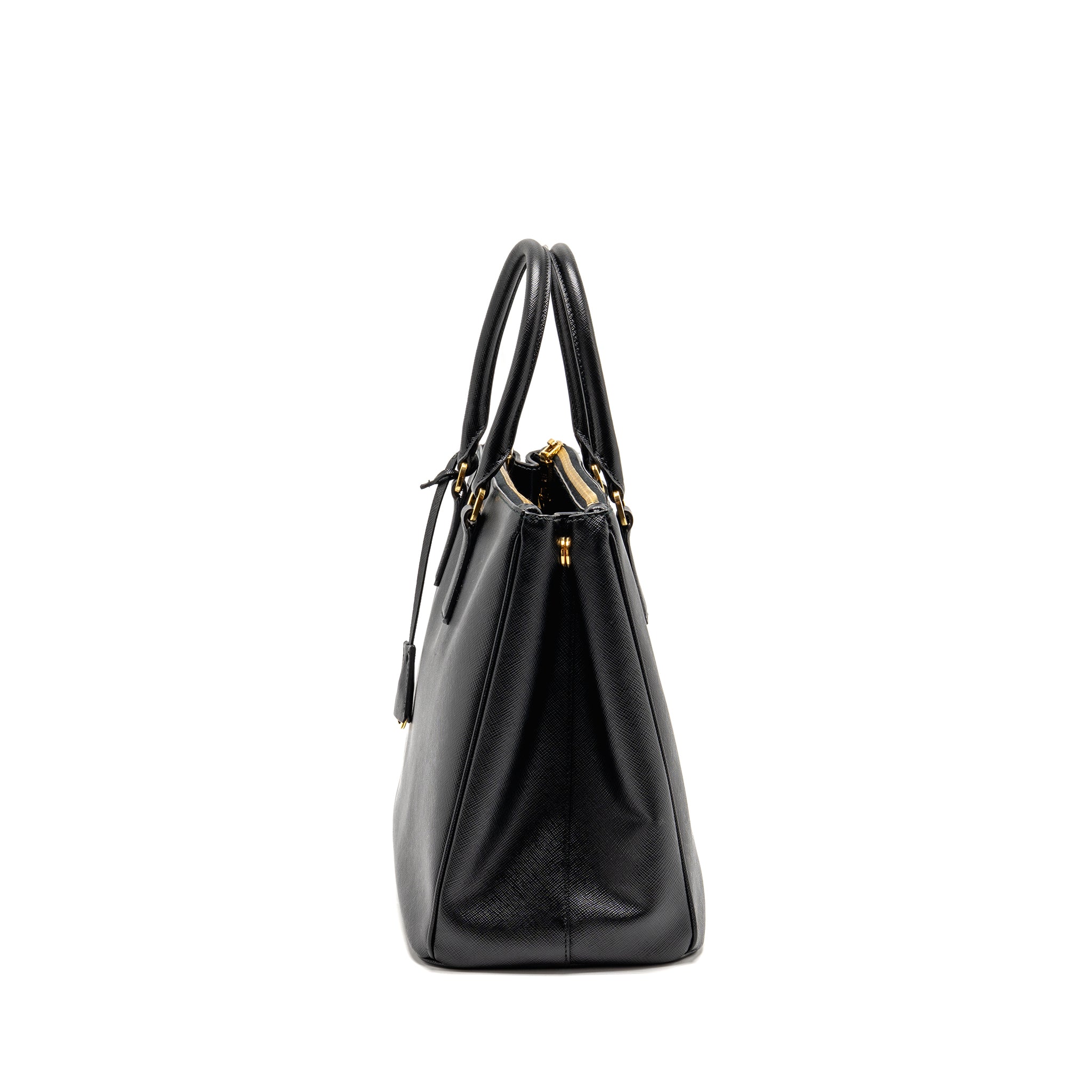 PRADA LARGE SAFFIANO TOTE BAG LEATHER BLACK GHW