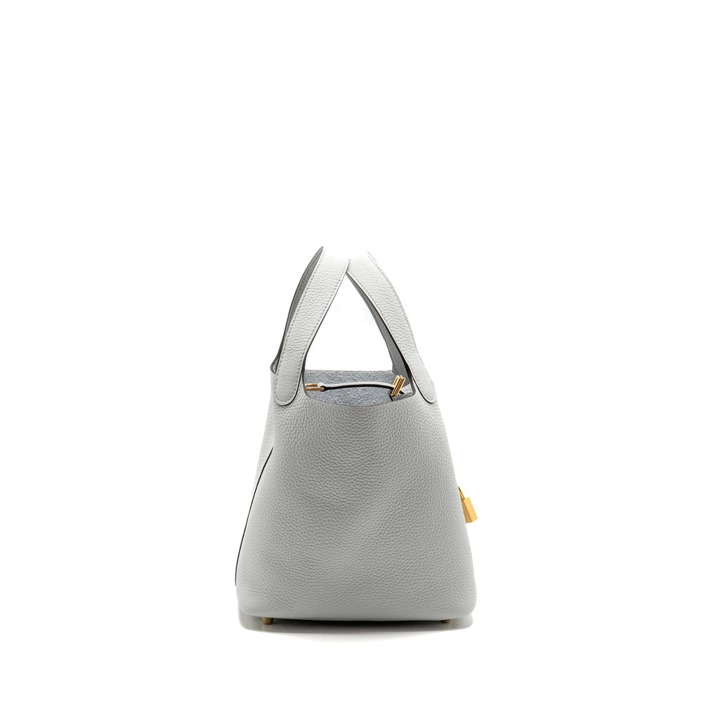 HERMES PICOTIN 18 CLEMENCE BLEU PALE GHW