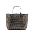 GOYARD SAINT LOUIS PM TOTE GOYARDINE CANVAS/CALFSKIN BLACK SHW