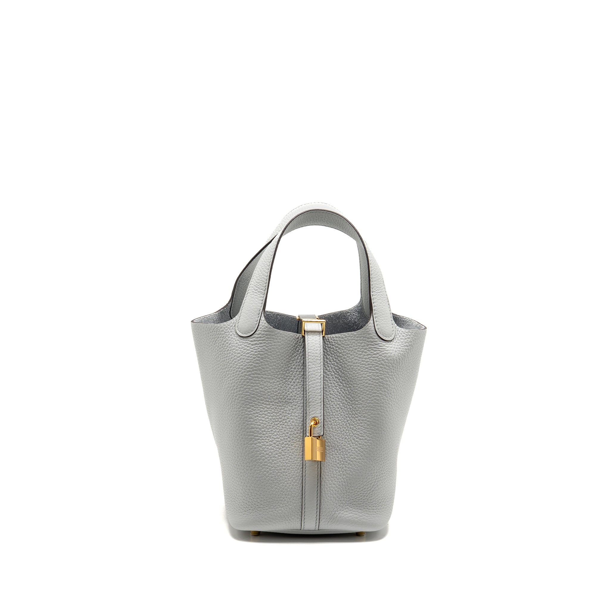 HERMES PICOTIN 18 CLEMENCE BLEU PALE GHW