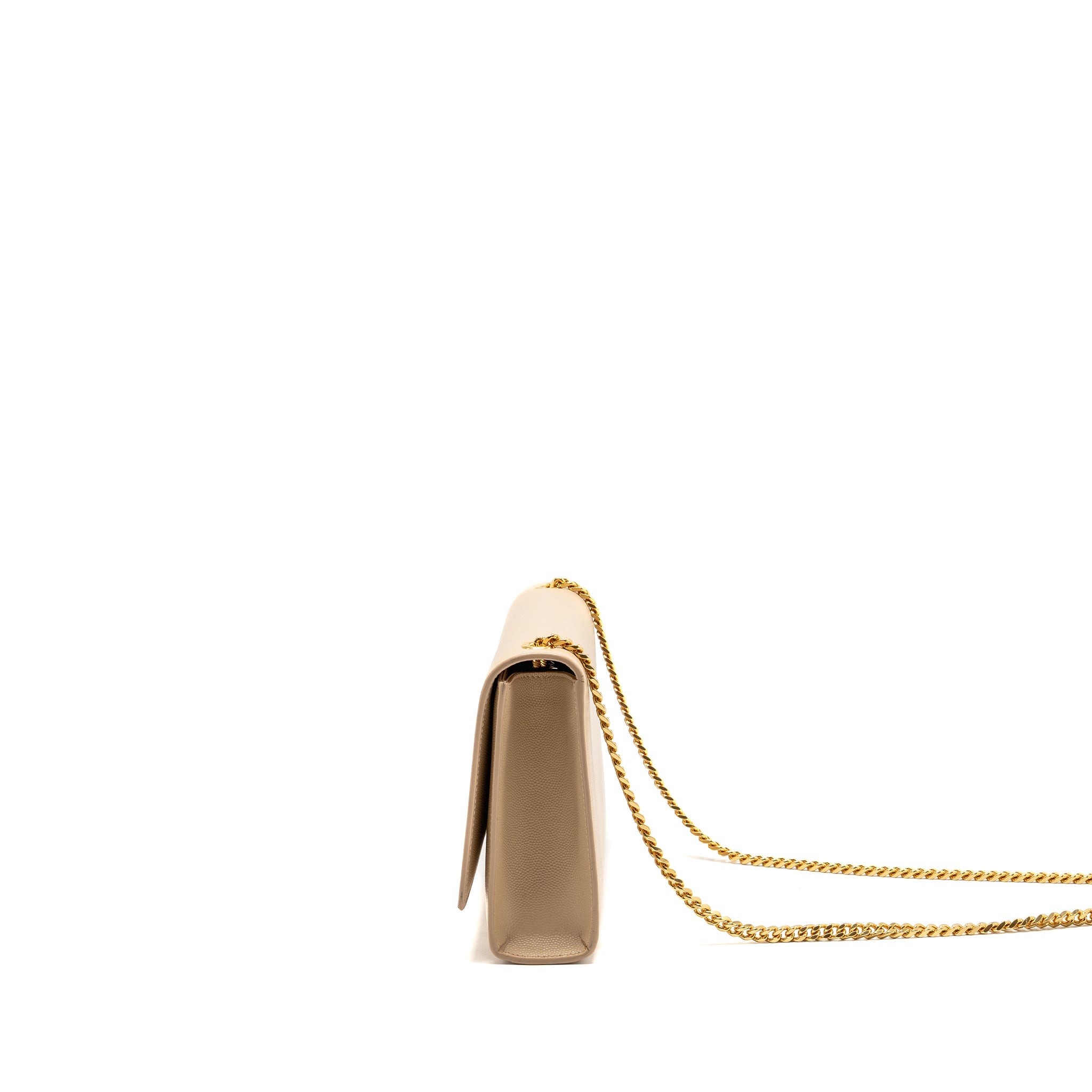 SAINT LAURENT/YSL KATE MEDIUM GRAINED CALFSKIN DARK BEIGE GHW