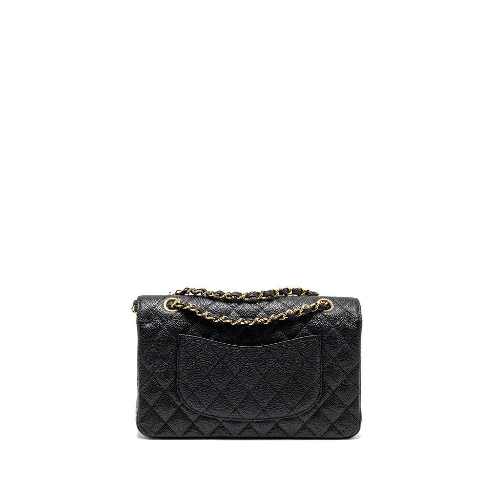 CHANEL MEDIUM CLASSIC DOUBLE FLAP BAG CAVIAR BLACK GHW